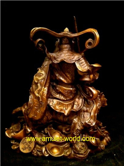 เทพเจ้าไฉ่เซ่งเอี๊ย  รมน้ำตาลแดง ขนาด 8x9 นิ้ว 3