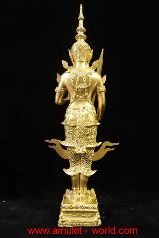 พระสยามเทวาธิราช วัดป่ามะไฟ จ.ปราจีนบุรี สูง 14 นิ้ว 2