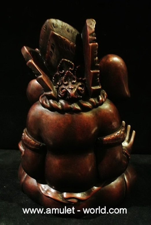 พระพิฆเณศ (ศิลปะมาเลย์) ปางเสวยสุข หน้าตัก 6.5 นิ้ว เนื้อบรอนซ์นอกพาตินา สีน้ำตาล 2