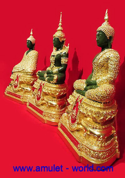 รวมพระแก้วมรกต ภปร. วัดพระศรีรัตนศาสดาราม หน้าตัก 5 นิ้ว เนื้อเรซิ่น ปิดทองบางส่วน 1