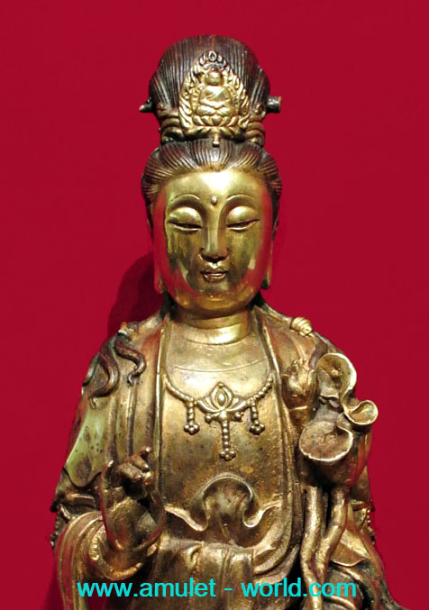 พระแม่กวนอิม ประทับบนช้าง กว้าง 9.5 นิ้ว เนื้อสัตตะโลหะ 1