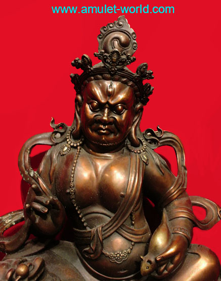 เทพเจ้าไฉ่เซ่งเอี๊ย รมน้ำตาลแดง ขนาด 12.5 x 8.5 นิ้ว เนื้อสัตตะโลหะ 1