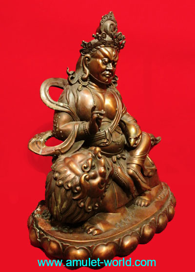 เทพเจ้าไฉ่เซ่งเอี๊ย รมน้ำตาลแดง ขนาด 12.5 x 8.5 นิ้ว เนื้อสัตตะโลหะ 2