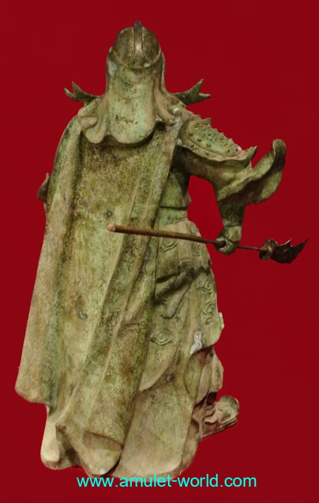 เทพเจ้ากวนอู สูง 32 นิ้ว เนื้อสัตตะโลหะ 4