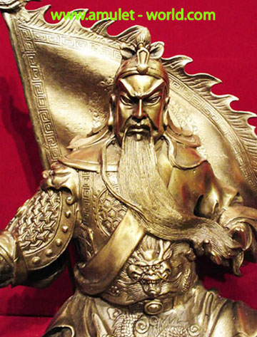 เทพเจ้ากวนอู นั่งบัญชาการรบ ทำพิธีและนำเข้าจากจีน เนื้อสัตตะโลหะ (องค์ที่ 1) สวย 2