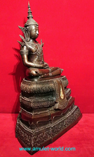 พระพุทธรูปทรงเครื่องจักรพรรดิ์ สมาคมสภาผู้สูงอายุแห่งประเทศไทยฯสร้าง โลหะผสม ตัก 9 นิ้ว (องค์ที่1) 3