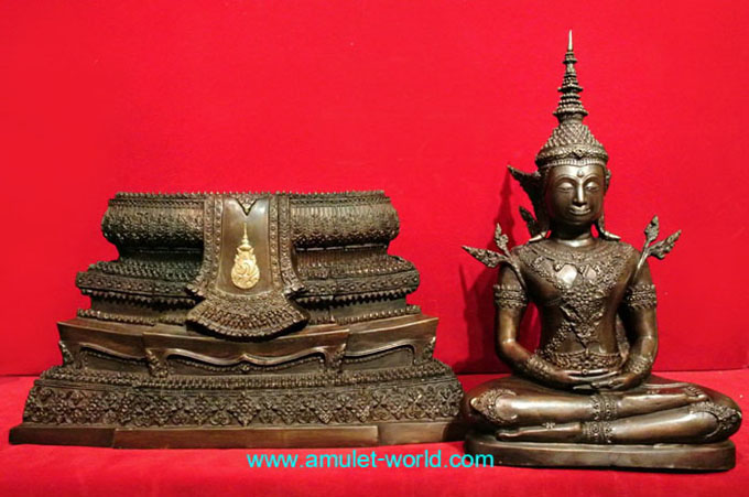 พระพุทธรูปทรงเครื่องจักรพรรดิ์ สมาคมสภาผู้สูงอายุแห่งประเทศไทยฯสร้าง โลหะผสม ตัก 9 นิ้ว (องค์ที่1) 4