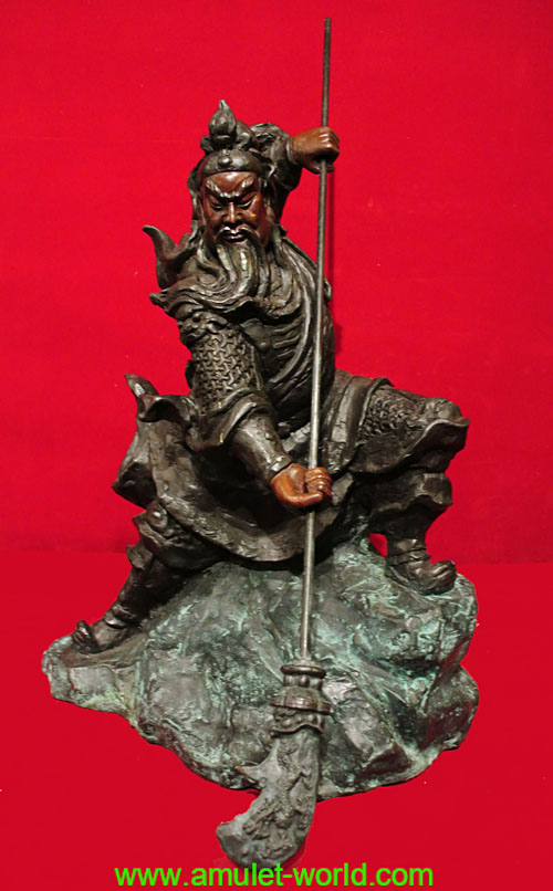 เทพเจ้ากวนอู(ตวัดง้าว) งานศิลปินจีนชื่อดัง เนื้อบรอนซ์นอก ง้าวถอดได้ สวยมาก 1