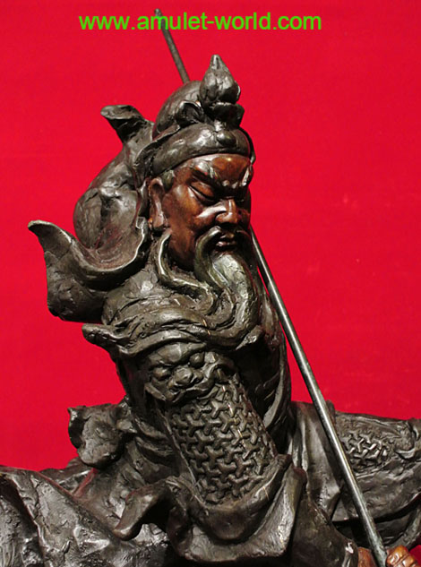 เทพเจ้ากวนอู(ตวัดง้าว) งานศิลปินจีนชื่อดัง เนื้อบรอนซ์นอก ง้าวถอดได้ สวยมาก 2