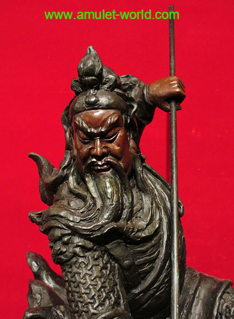 เทพเจ้ากวนอู(ตวัดง้าว) งานศิลปินจีนชื่อดัง เนื้อบรอนซ์นอก ง้าวถอดได้ สวยมาก 3