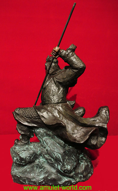 เทพเจ้ากวนอู(ตวัดง้าว) งานศิลปินจีนชื่อดัง เนื้อบรอนซ์นอก ง้าวถอดได้ สวยมาก 4