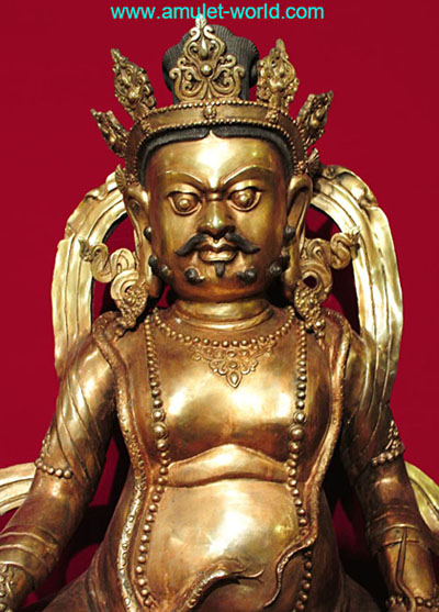 เทพเจ้าไฉ่เซ่งเอี๊ย (ธิเบต) หน้าตัก 17 นิ้ว เนื้อสัตตะโลหะกะไหล่ทอง 1