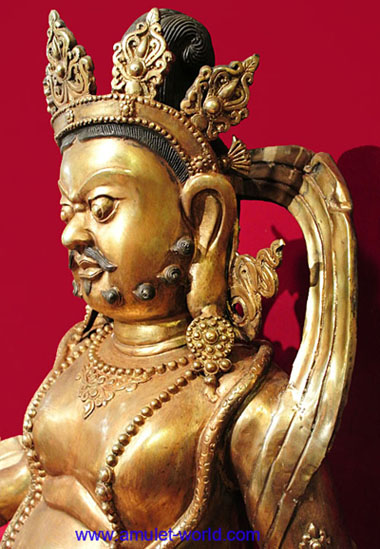 เทพเจ้าไฉ่เซ่งเอี๊ย (ธิเบต) หน้าตัก 17 นิ้ว เนื้อสัตตะโลหะกะไหล่ทอง 2