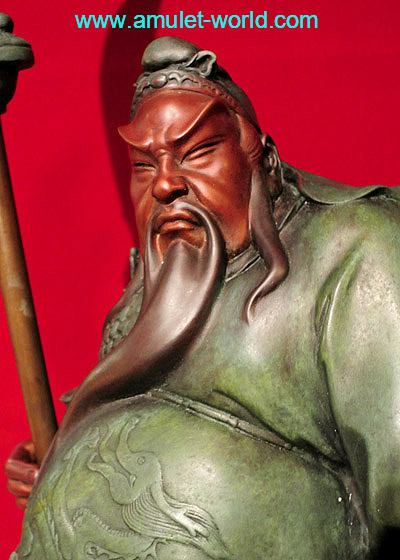 เทพเจ้ากวนอู ปางไฉ่เซ้ง งานศิลปินจีนชื่อดัง เนื้อบรอนซ์นอก นำเข้าจากจีน (องค์ที่2) 2