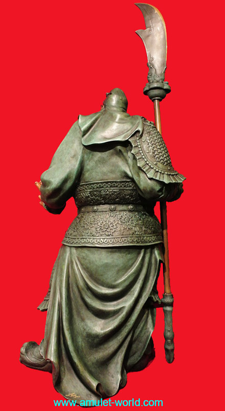 เทพเจ้ากวนอู ปางไฉ่เซ้ง งานศิลปินจีนชื่อดัง เนื้อบรอนซ์นอก นำเข้าจากจีน (องค์ที่2) 3