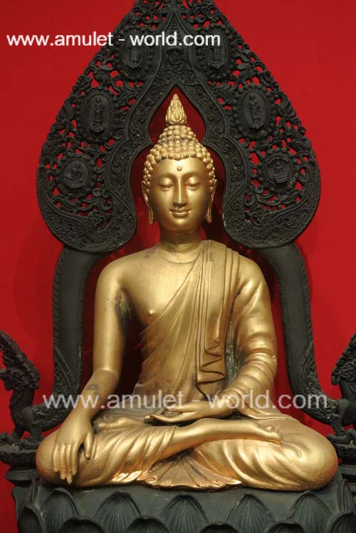 พระพิลาสภราภรณ์ ตัก 9 นิ้ว  ฐานรมดำ องค์กะไหล่ทอง 1