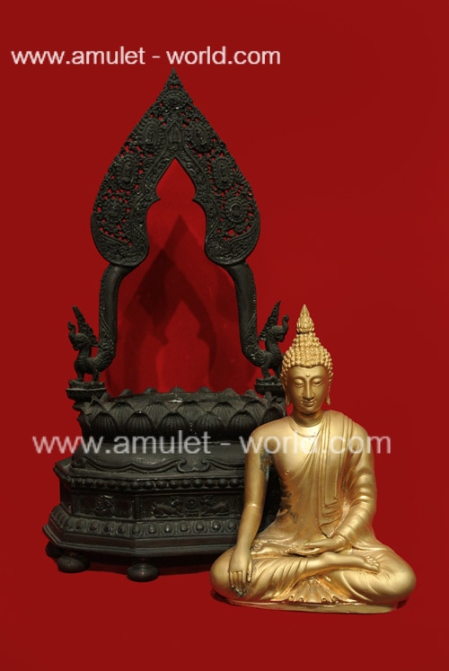 พระพิลาสภราภรณ์ ตัก 9 นิ้ว  ฐานรมดำ องค์กะไหล่ทอง 2