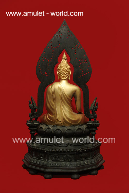 พระพิลาสภราภรณ์ ตัก 9 นิ้ว  ฐานรมดำ องค์กะไหล่ทอง 3