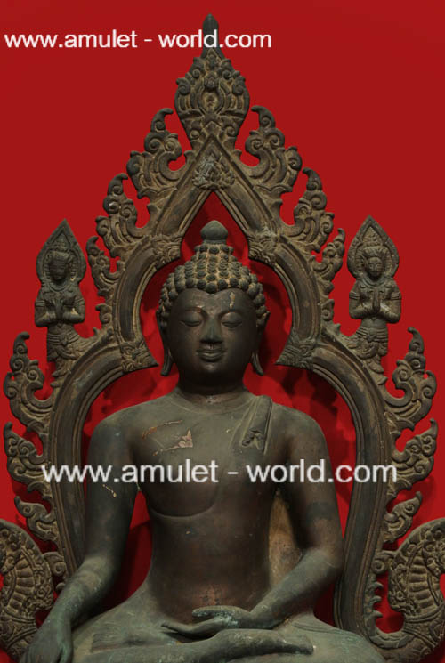 พระพุทธมงคลรัตน์ภูมิพัฒนมหามุนี ภปร. วัดมงคลรัตนาราม ตัก 10 นิ้ว องค์ที่3 เนื้อโลหะรมดำ ในหลวงทรงฯเส 1