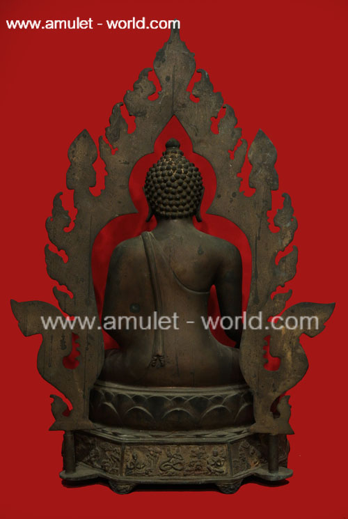 พระพุทธมงคลรัตน์ภูมิพัฒนมหามุนี ภปร. วัดมงคลรัตนาราม ตัก 10 นิ้ว องค์ที่3 เนื้อโลหะรมดำ ในหลวงทรงฯเส 3