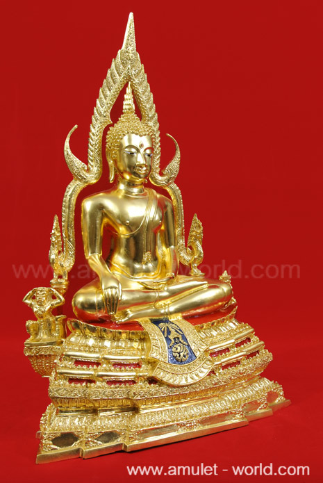 พระพุทธชินราช ภปร. วัดพระศรีรัตนมหาธาตุ(วัดใหญ่) ปี๒๕๔๒ พิษณุโลก หน้าตัก 9 นิ้ว ปิดทอง 2