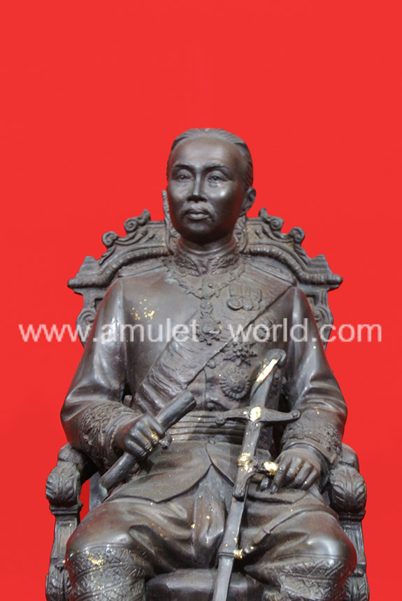 พระบรมรูป รัชกาลที่5 กรมป่าไม้ครบรอบ 100 ปี ปี 2539 เนื้อโลหะรมดำ 1