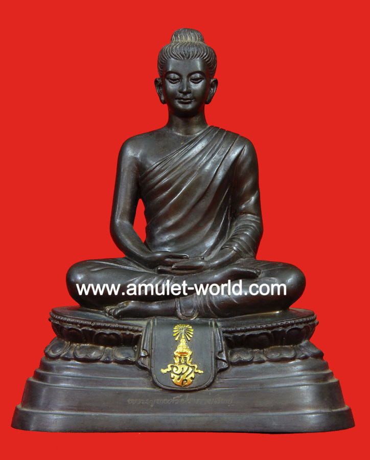 พระพุทธศรีประกายสิทธิ์ ภปร.หน้าตัก 5 นิ้ว ปี2525 เนื้อโลหะผสม