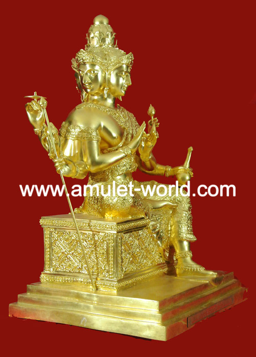 พระพรหมธาดา อ.วราห์ ปุญฺญวโร วัดโพธิ์ทอง หน้าตัก 1ุ6 นิ้ว เนื้อโลหะผสมปิดทองแท้ 3