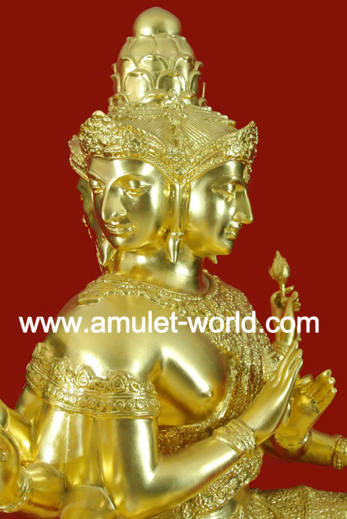 พระพรหมธาดา อ.วราห์ ปุญฺญวโร วัดโพธิ์ทอง หน้าตัก 1ุ6 นิ้ว เนื้อโลหะผสมปิดทองแท้ 4