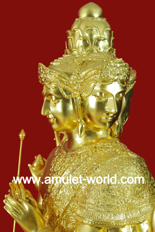 พระพรหมธาดา อ.วราห์ ปุญฺญวโร วัดโพธิ์ทอง หน้าตัก 1ุ6 นิ้ว เนื้อโลหะผสมปิดทองแท้ 8