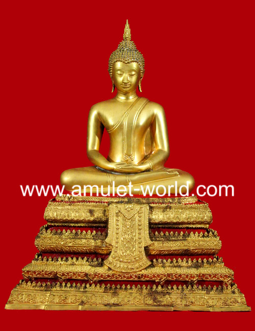 พระประธานวัดระฆังรุ่น 108 ปี พ.ศ.2523 หน้าตัก 9 นิ้ว เนื้อกะไหล่ทอง (องค์ที่2)