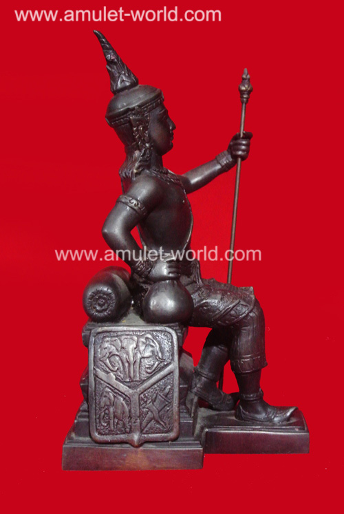 พระสยามเทวาธิราช ธนาคารแห่งประเทศไทย หน้าตัก 5 นิ้ว เนื้อโลหะผสมรมดำ 2 ถอด 2