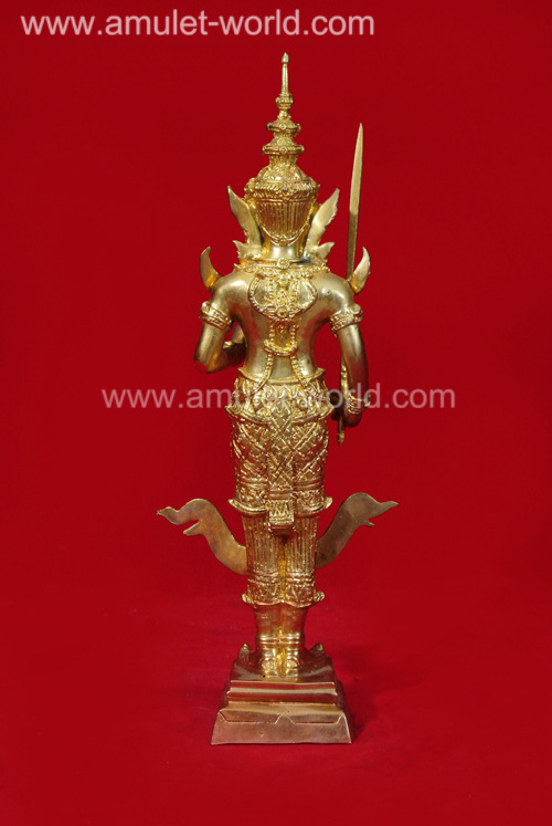 พระสยามเทวาธิราช วัดป่ามะไฟ  เนื้อกะไหล่ทอง 3 ถอด 3