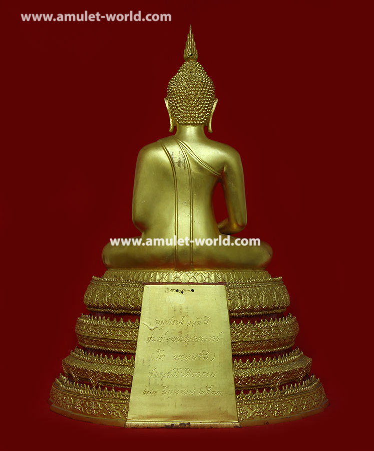 พระบูชา พระประธานวัดระฆัง อนุสรณ์ 118 ปี หน้าตัก 9 นิ้ว ปิดทองทั้งองค์และฐาน สวยมาก หายากครับ 1