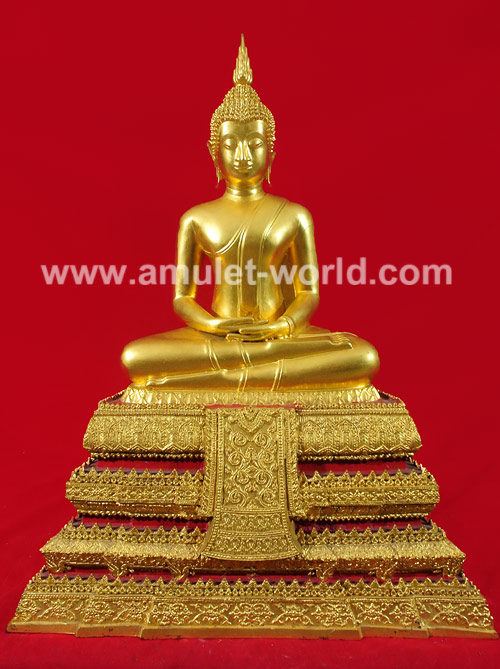 พระบูชา พระประธานวัดระฆัง อนุสรณ์ 118 ปี หน้าตัก 9 นิ้ว ปิดทองทั้งองค์และฐาน สวยมาก (องค์ที่6)