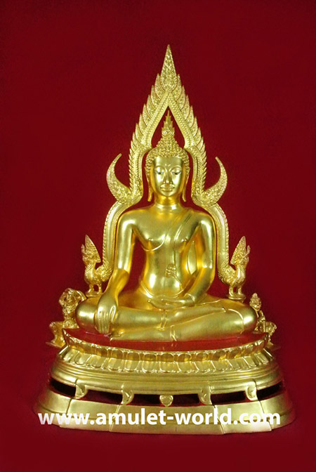 พระพุทธชินราช พิธีมหาจักรพรรดิ์ วัดใหญ่ จ.พิษณุโลก ปี2515 หน้าตัก 9 นิ้ว ปิดทอง