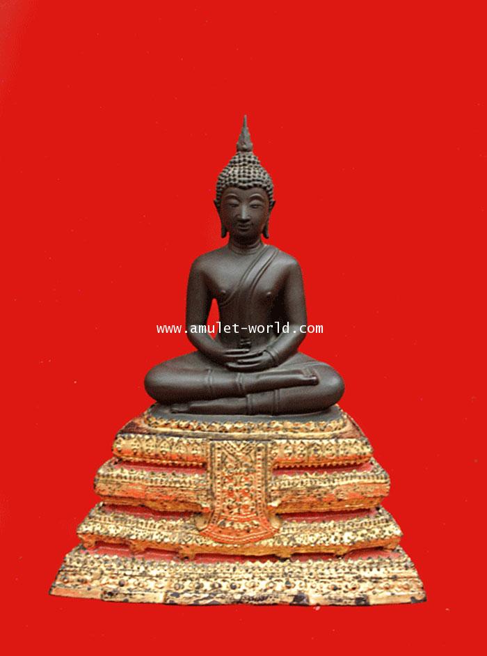 พระประธานวัดระฆังรุ่น 100 ปี พ.ศ.2515 ตัก 5 นิ้ว เนื้อโลหะผสม ในหลวงเสด็จฯเททอง (969)