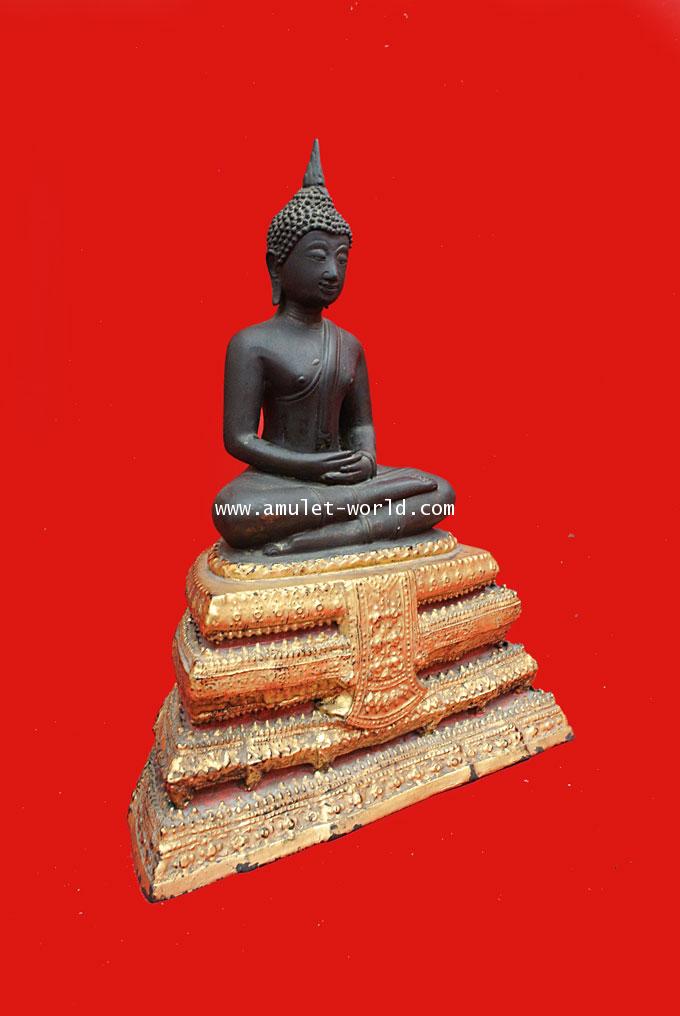 พระประธานวัดระฆังรุ่น 100 ปี พ.ศ.2515 ตัก 5 นิ้ว เนื้อโลหะผสม ในหลวงเสด็จฯเททอง( 1063) 1