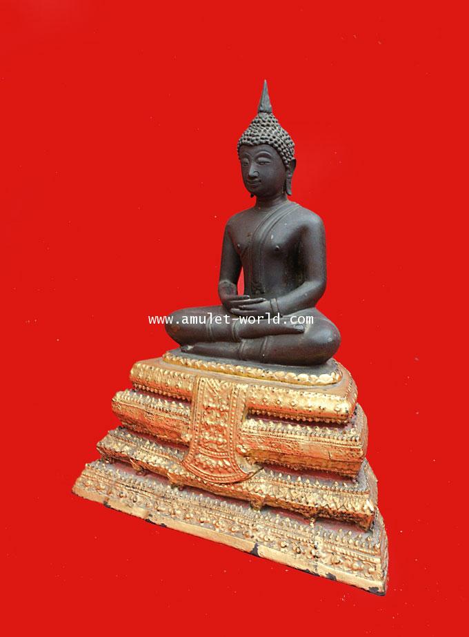 พระประธานวัดระฆังรุ่น 100 ปี พ.ศ.2515 ตัก 5 นิ้ว เนื้อโลหะผสม ในหลวงเสด็จฯเททอง( 1063) 2