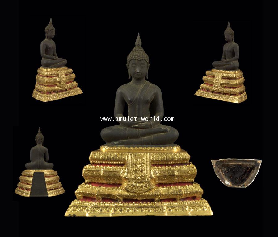 พระประธานวัดระฆังรุ่น 100 ปี พ.ศ.2515 ตัก 5 นิ้ว เนื้อโลหะผสม ในหลวงเสด็จฯเททอง