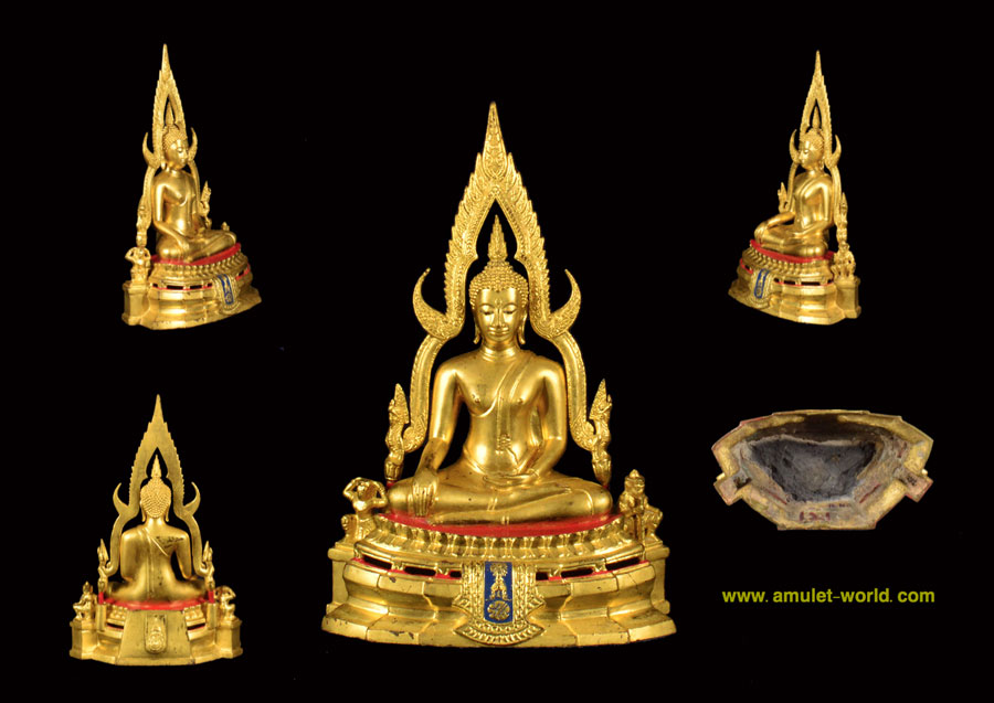 พระพุทธชินราช ภปร. กองทัพภาคที่3 ในหลวงเสด็จทรงเททอง ปี2517 หน้าตัก 5.9 นิ้ว ปิดทอง