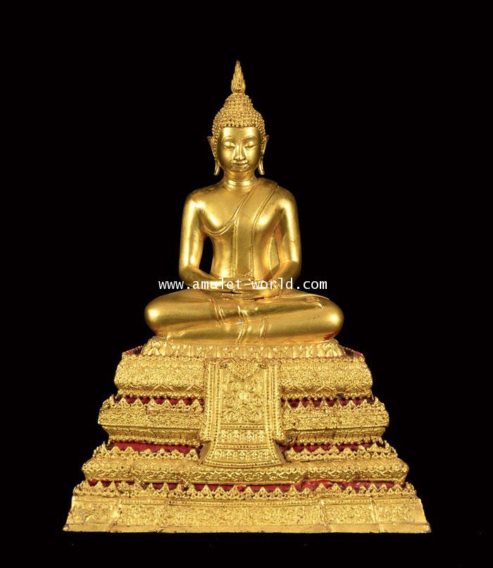 พระบูชา พระประธานจำลอง วัดระฆัง รุ่น อนุสรณ์ฯ 118 ปี พ.ศ.2533 หน้าตัก 9 นิ้ว ปิดทองทั้งองค์ 1