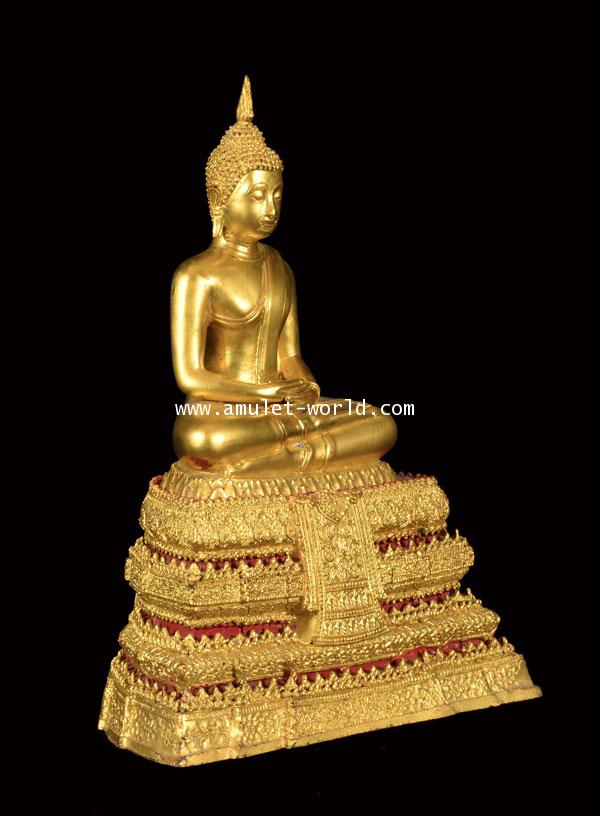 พระบูชา พระประธานจำลอง วัดระฆัง รุ่น อนุสรณ์ฯ 118 ปี พ.ศ.2533 หน้าตัก 9 นิ้ว ปิดทองทั้งองค์ 2