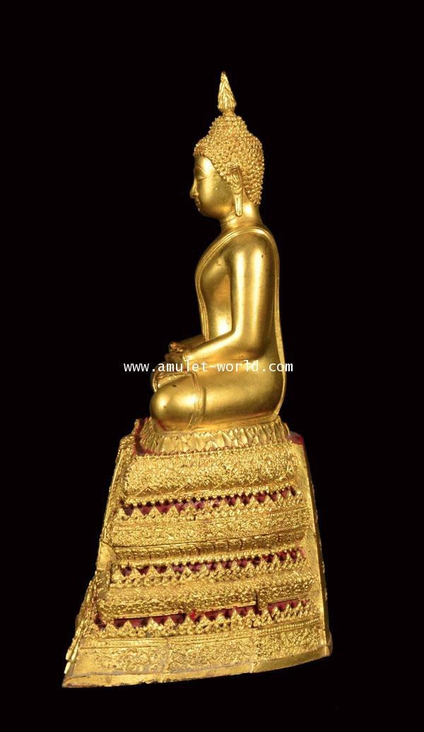 พระบูชา พระประธานจำลอง วัดระฆัง รุ่น อนุสรณ์ฯ 118 ปี พ.ศ.2533 หน้าตัก 9 นิ้ว ปิดทองทั้งองค์ 5