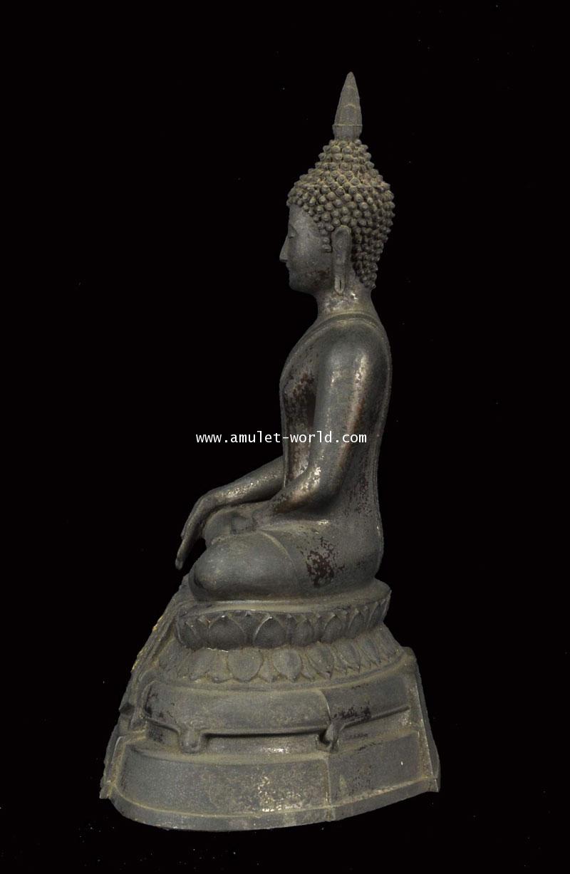 พระบูชา ภปร. วัดบวร ปี2508 หนังไก่ หน้าตัก 5 นิ้ว 4