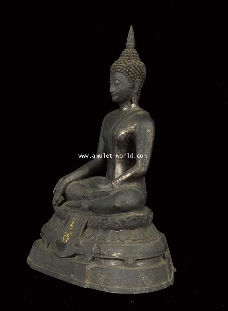 พระบูชา ภปร. วัดบวร ปี2508 หนังไก่ หน้าตัก 5 นิ้ว 5