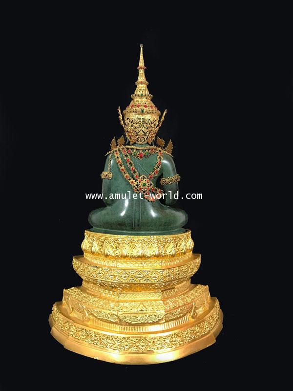 พระพุทธมหามณีรัตนปฏิมากร จำลอง (พระแก้วมรกต)  ขนาดบูชาหน้าตัก 5 นิ้ว เนื้อนวโลหะ (องค์ที่1) 4