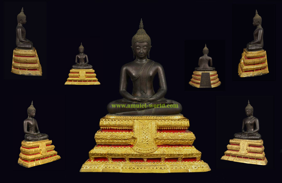 พระประธานวัดระฆังรุ่น 100 ปี พ.ศ.2515 ตัก 5 นิ้ว เนื้อโลหะผสม ในหลวงเสด็จฯเททอง