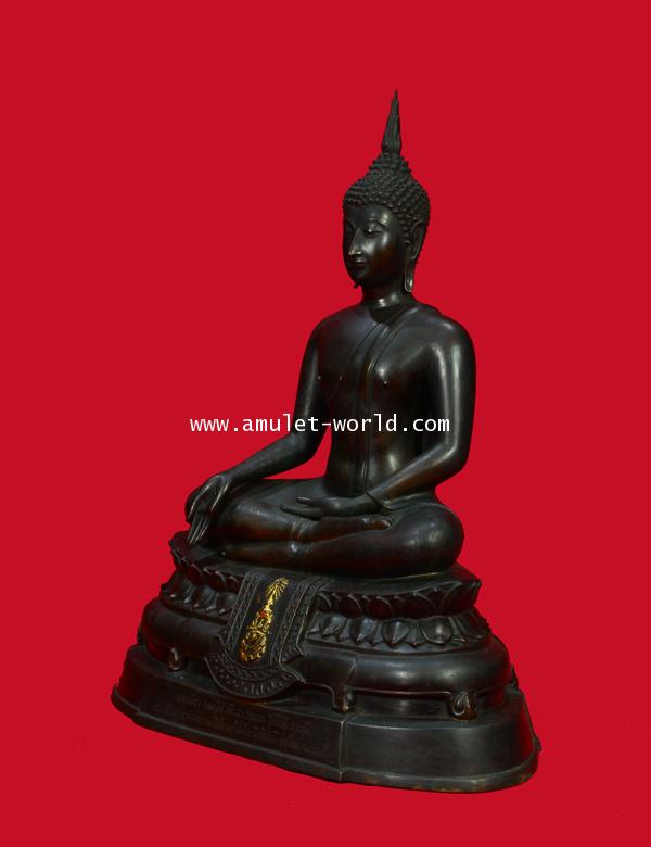 พระบูชา ภปร.ปี08 วัดบวรนิเวศวิหาร หน้าตัก 9 นิ้ว เนื้อโลหะผสม ในหลวงเสด็จเททอง (องค์ที่ 13) 3
