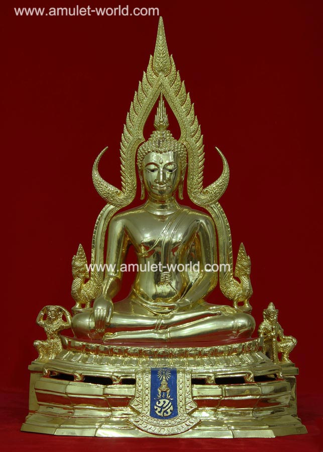 พระพุทธชินราช ภปร. กองทัพภาคที่3 ในหลวงเสด็จทรงเททอง ปี2517 ตัก 9 นิ้ว กะไหล่ทอง พร้อมครอบ 1